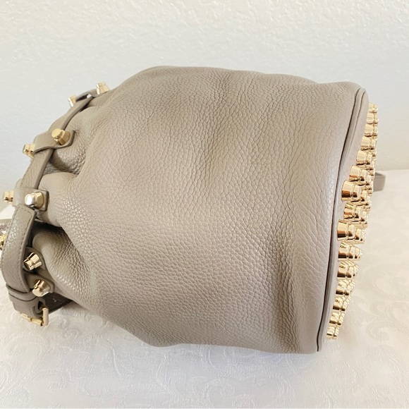 Alexander Wang Gray Diego Studded Drawstring Bag - Picture 10 of 15